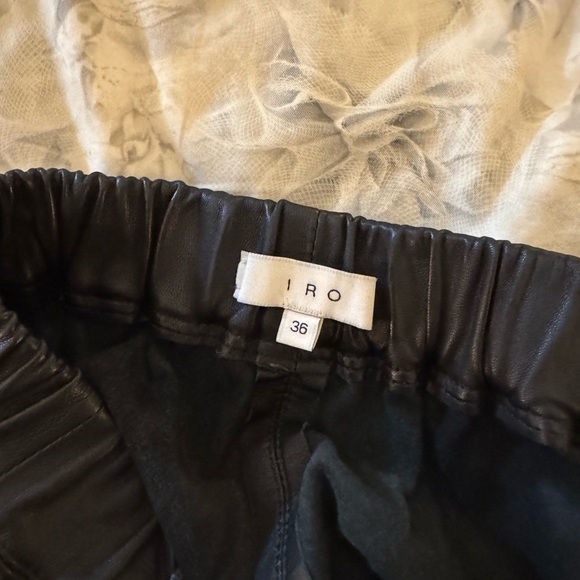 Iro Black Leather Mini Skirt - Picture 7 of 9